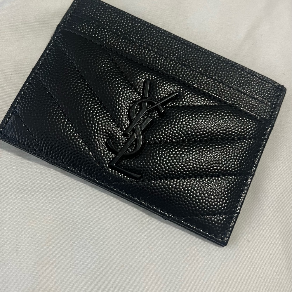 Saint Laurent Quilted Black Card Holder